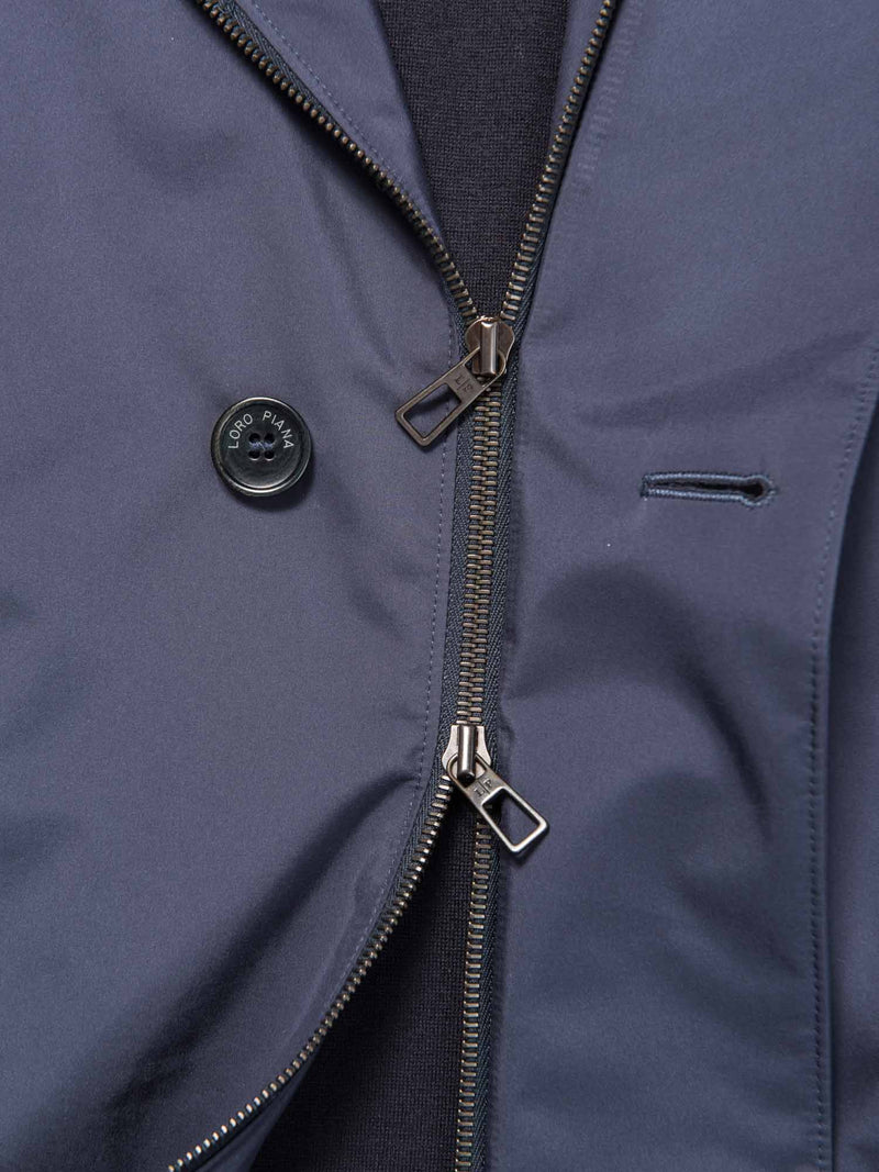 Loro Piana Men Sebring Cashmere Zippered Jacket Navy XXL-designer resale