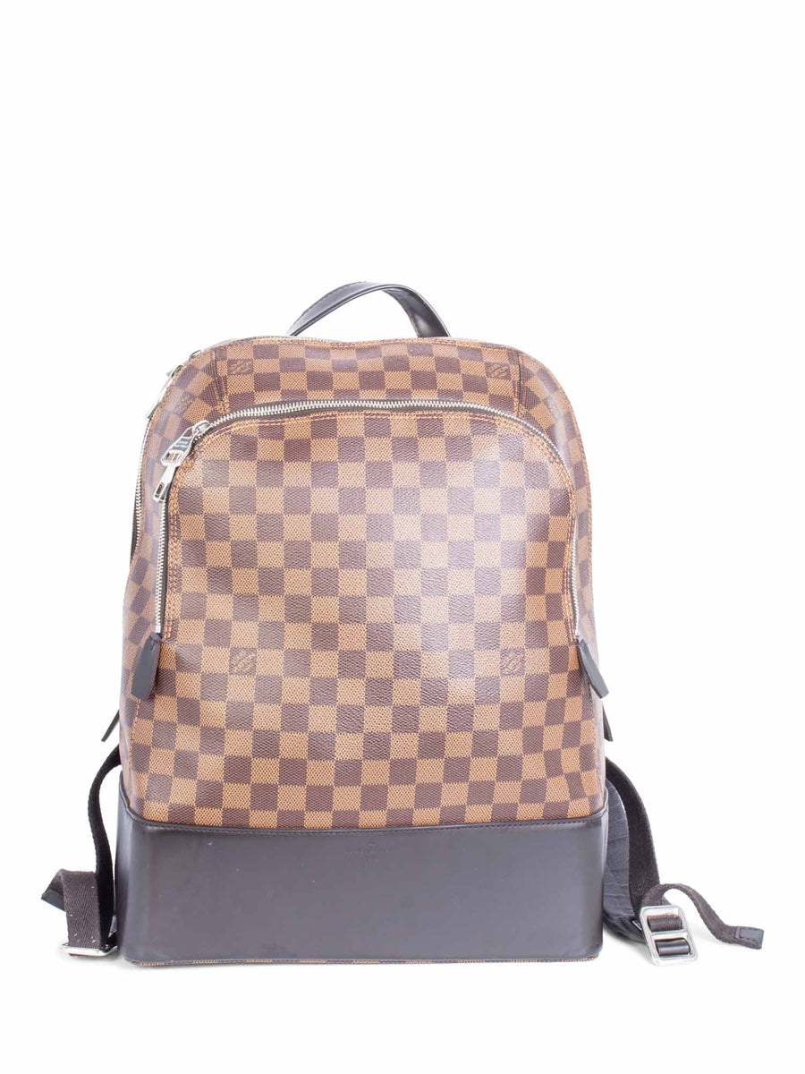 brown louis vuitton backpack fake Louis Vuitton Damier Ebene Josh Backpack Brown Black