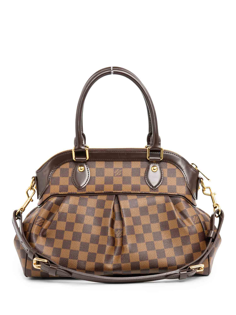 Louis Vuitton Damier Ebene PM Top Handle and Shoulder Bag