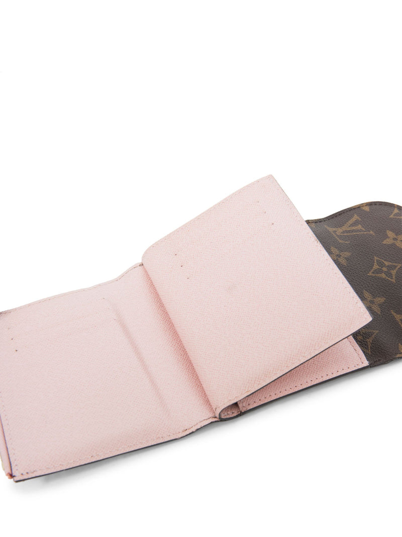 Louis Vuitton Monogram Ariane Compact Wallet Brown Pink-designer resale