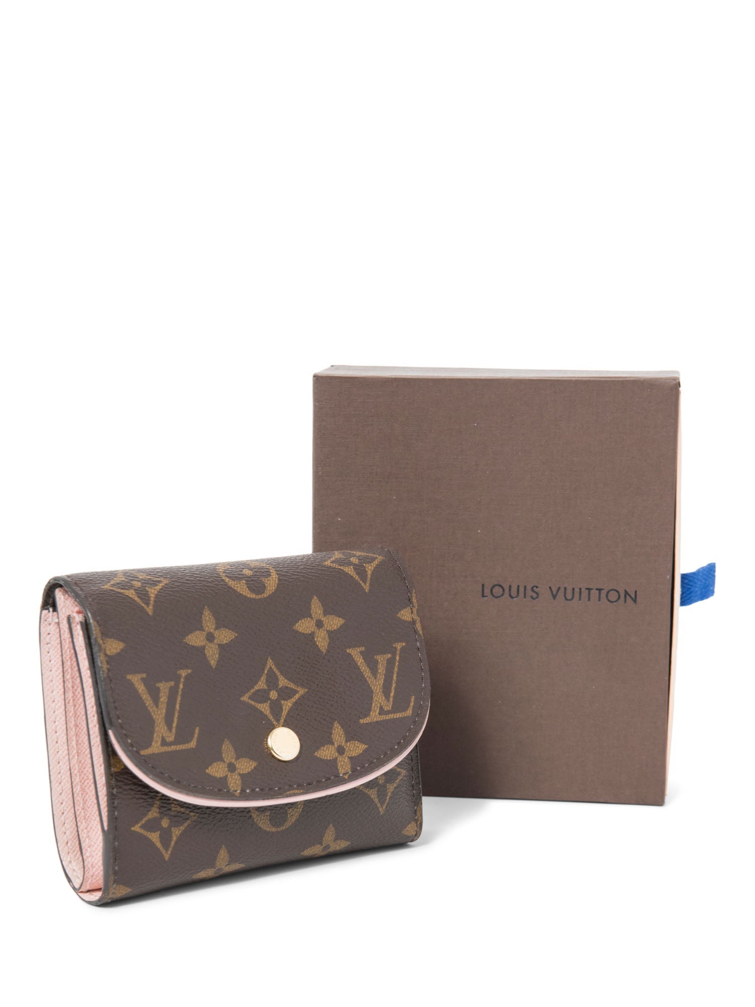 Louis Vuitton Monogram Ariane Compact Wallet Brown Pink-designer resale