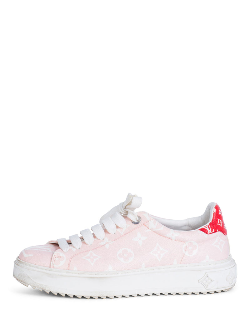 Louis Vuitton Monogram Canvas Escale Time Out Sneaker Pink Red-designer resale
