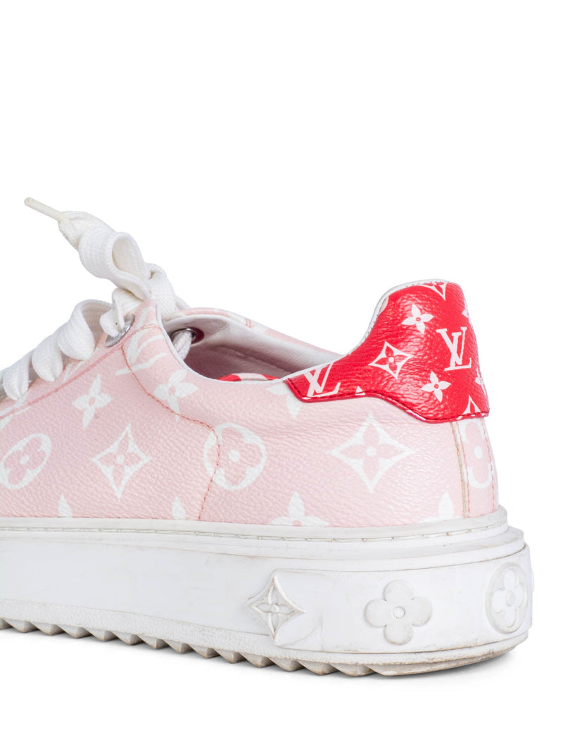 Louis Vuitton Monogram Canvas Escale Time Out Sneaker Pink Red-designer resale