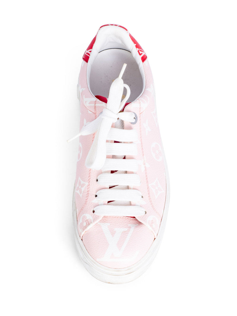 Louis Vuitton Monogram Canvas Escale Time Out Sneaker Pink Red-designer resale