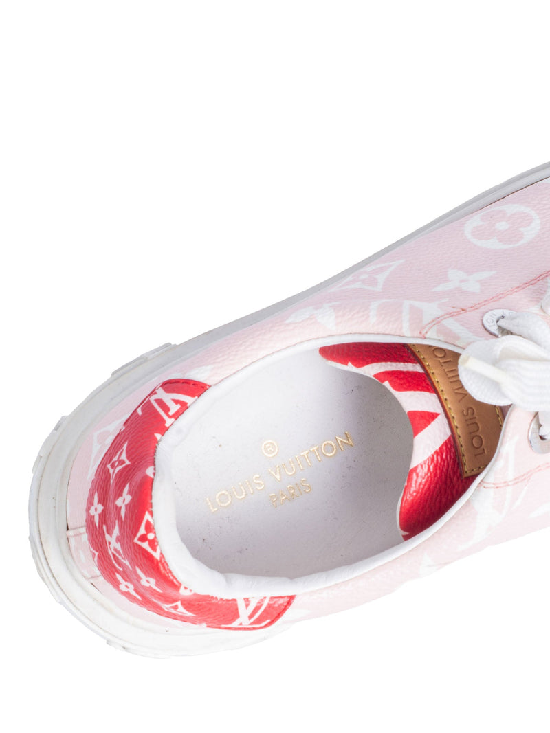 Louis Vuitton Monogram Canvas Escale Time Out Sneaker Pink Red-designer resale