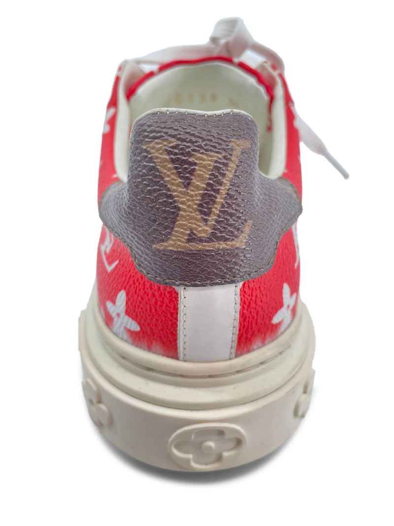 Louis Vuitton Monogram Canvas Escale Time Out Sneaker Red Brown-designer resale