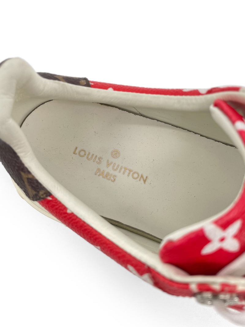 Louis Vuitton Monogram Canvas Escale Time Out Sneaker Red Brown-designer resale
