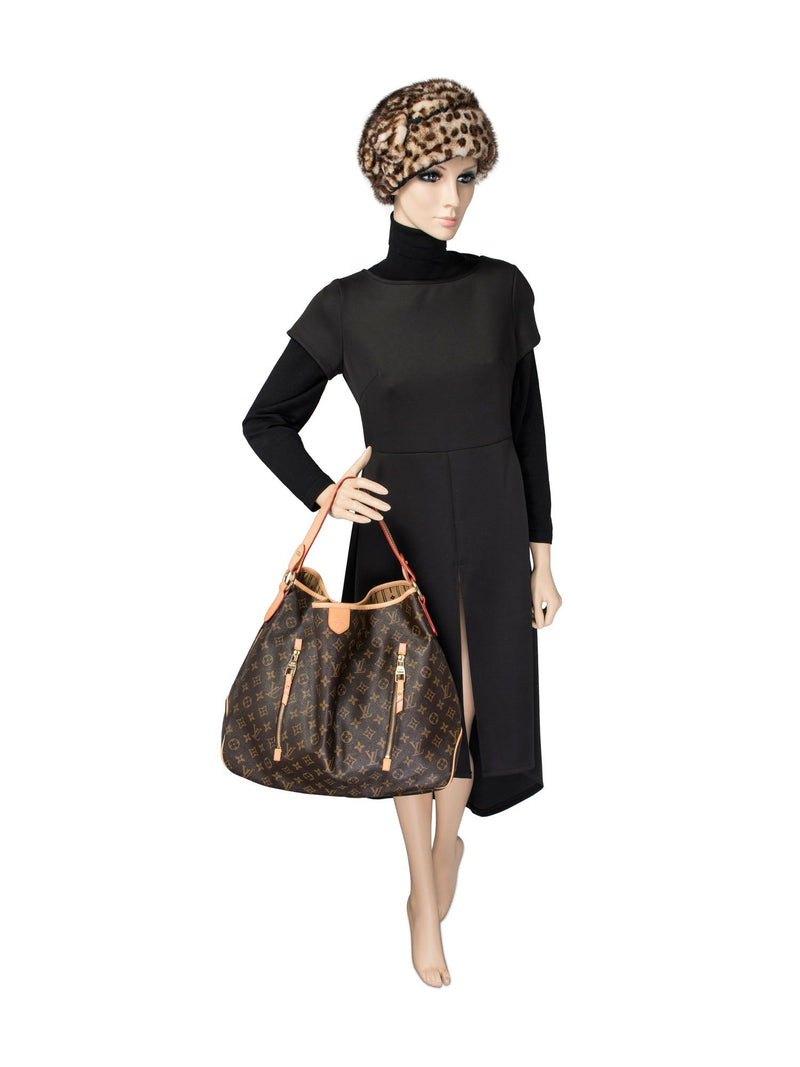 Louis Vuitton Monogram Delightful GM Hobo Bag Brown Gold-designer resale