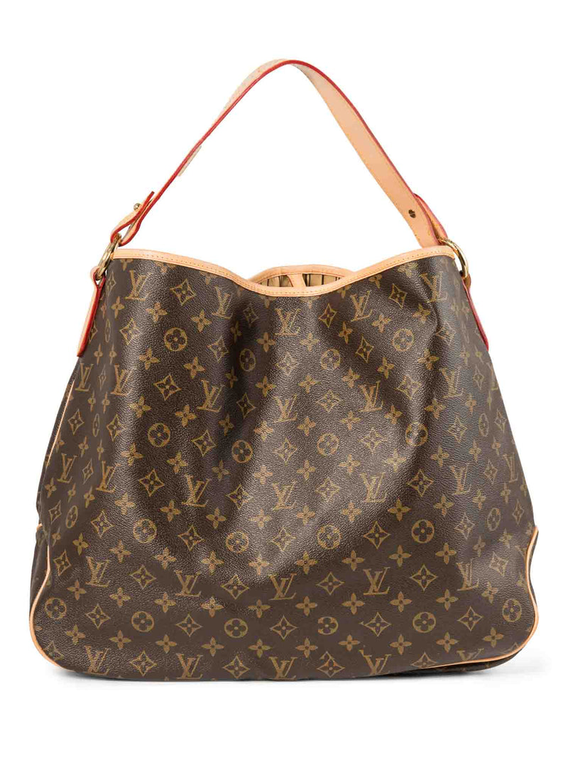 Louis Vuitton Monogram Delightful GM Hobo Bag Brown Gold-designer resale