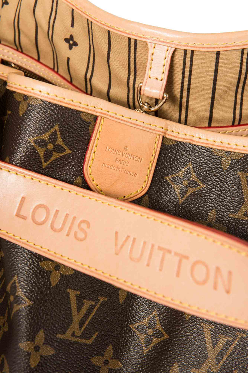 Louis Vuitton Monogram Delightful GM Hobo Bag Brown Gold-designer resale