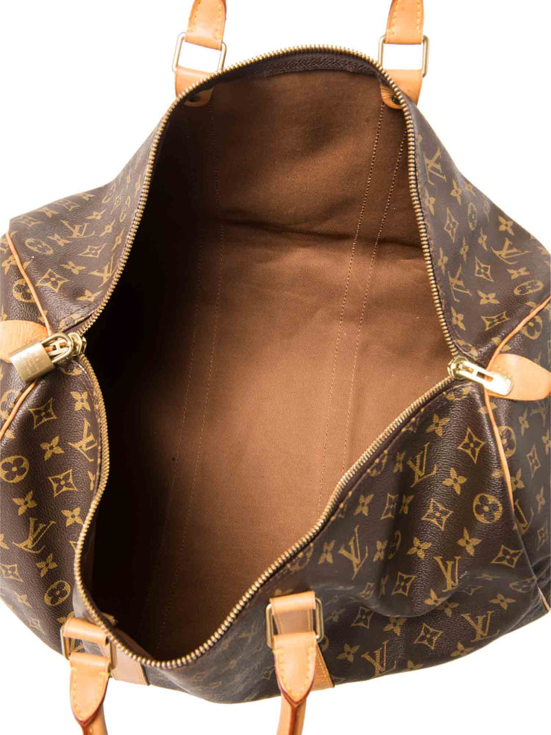 Louis Vuitton Monogram Leather Keepall 50 Brown-designer resale