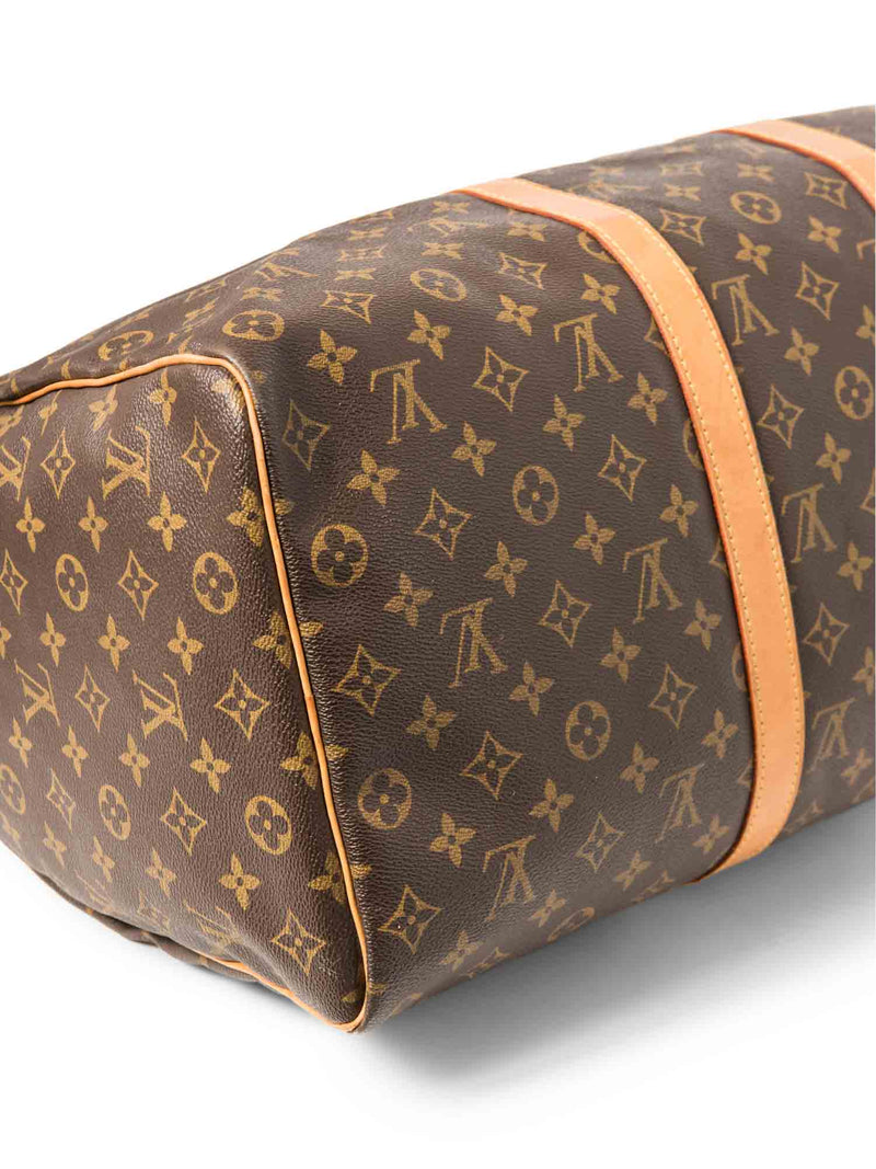 Louis Vuitton Monogram Leather Keepall 50 Brown-designer resale