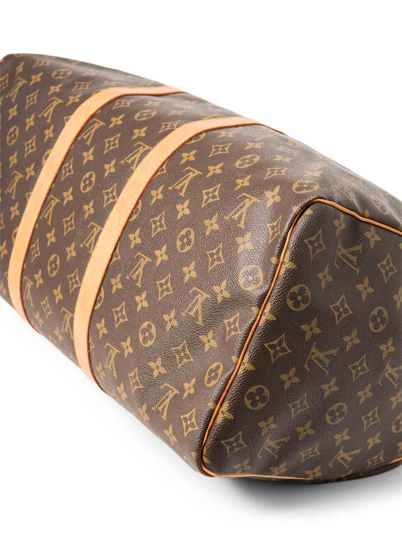 Louis Vuitton Monogram Leather Keepall 50 Brown-designer resale