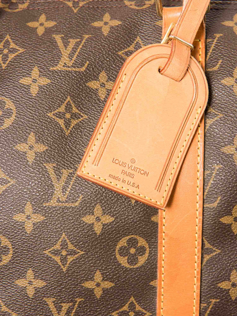 Louis Vuitton Monogram Leather Keepall Bag 55 Brown-designer resale