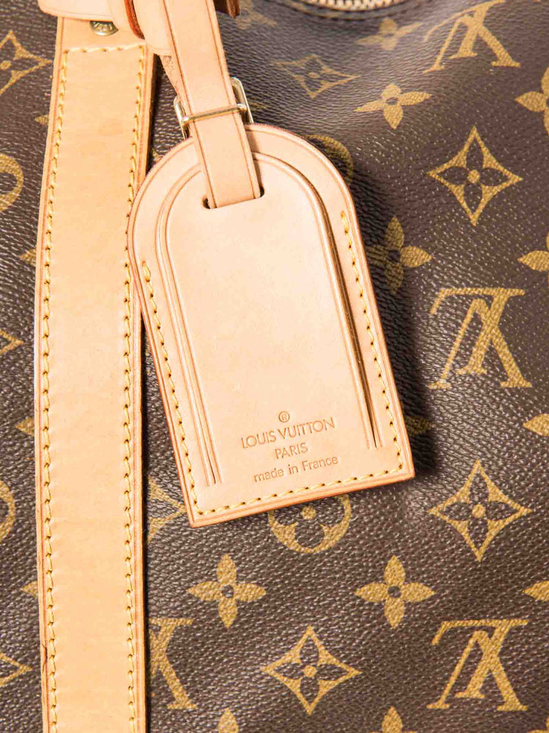Louis Vuitton Monogram Leather Keepall Bag 55 Brown-designer resale