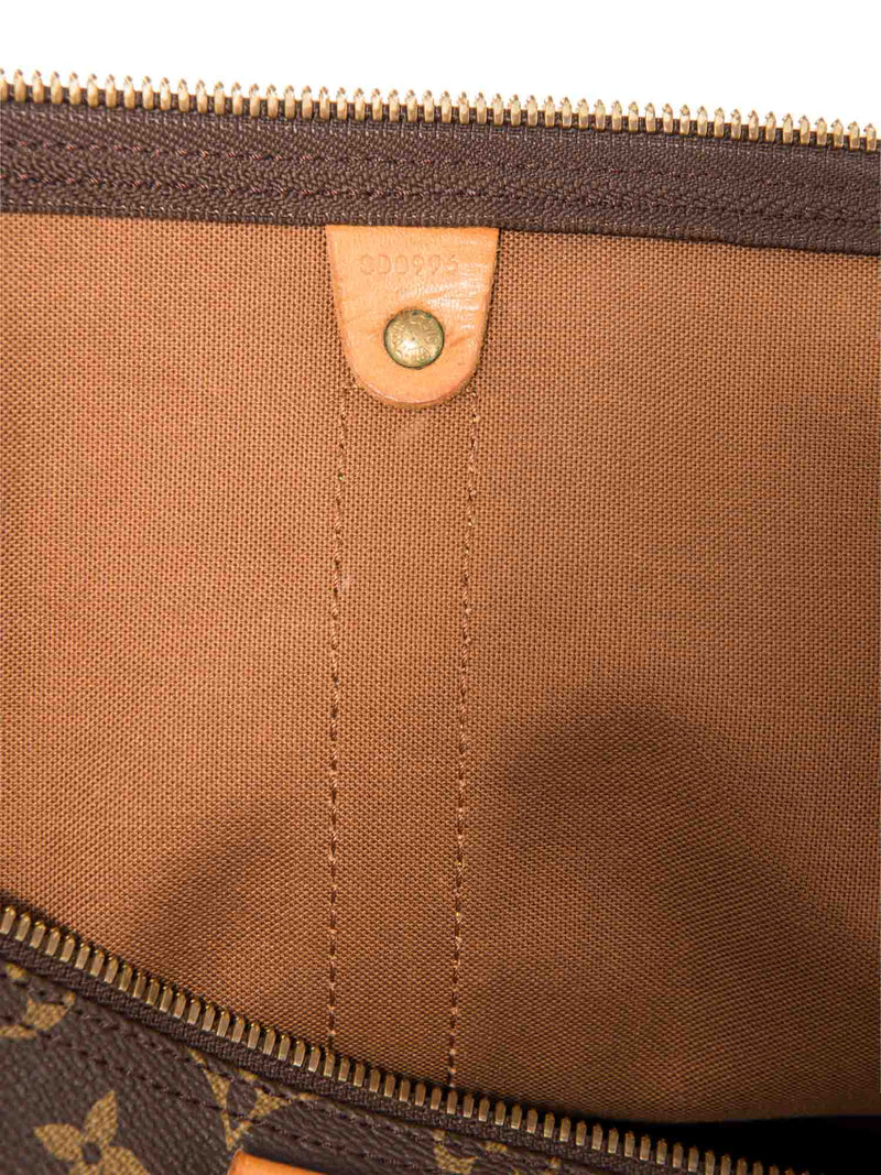 Louis Vuitton Monogram Leather Keepall Bag 55 Brown-designer resale