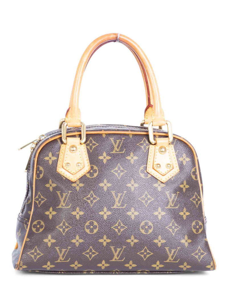 Louis Vuitton Monogram Manhattan PM Top Handle Bag Brown-designer resale