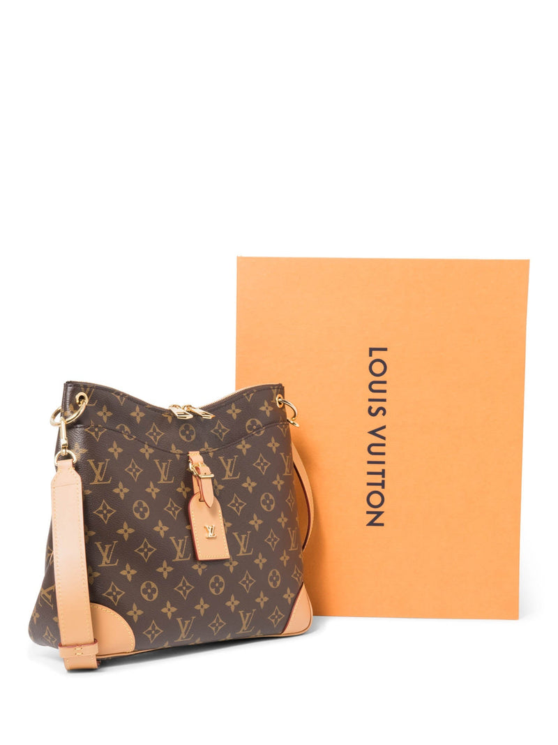 Louis Vuitton Monogram Odeon MM Messenger Bag Brown-designer resale