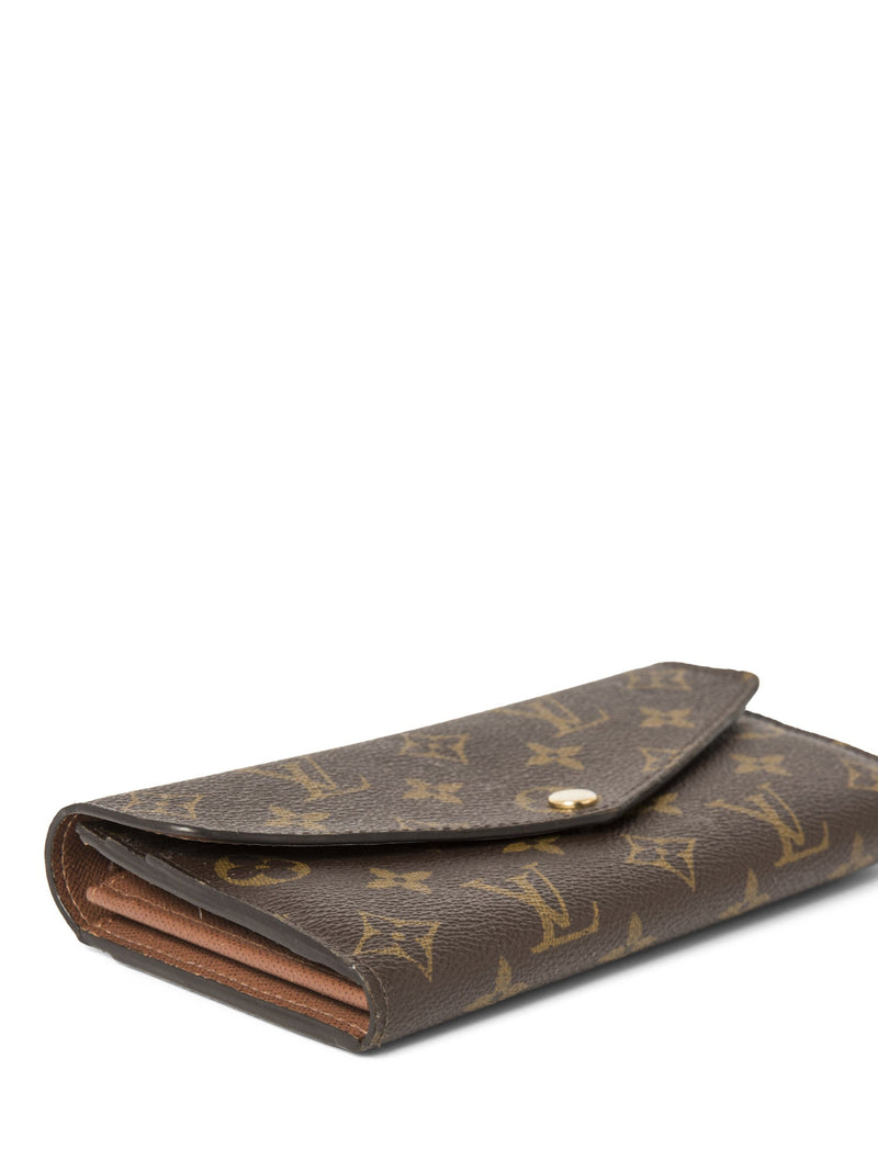 Louis Vuitton Monogram Sarah Flap Wallet Brown-designer resale