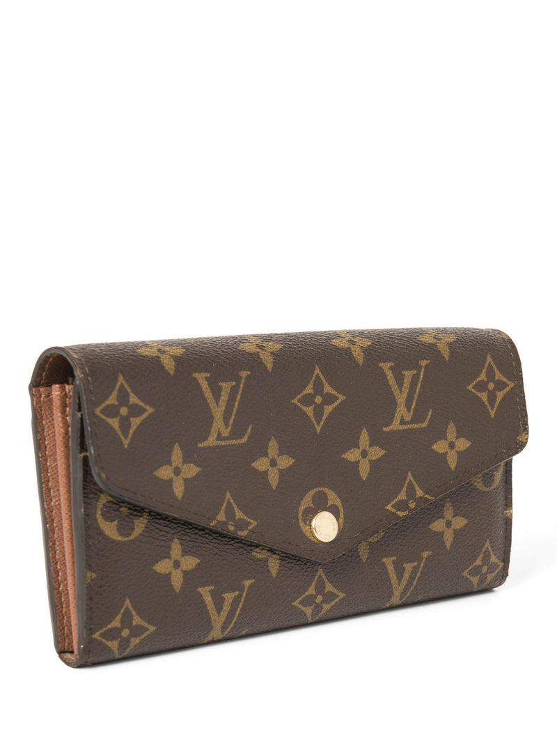 Louis Vuitton Monogram Sarah Flap Wallet Brown-designer resale
