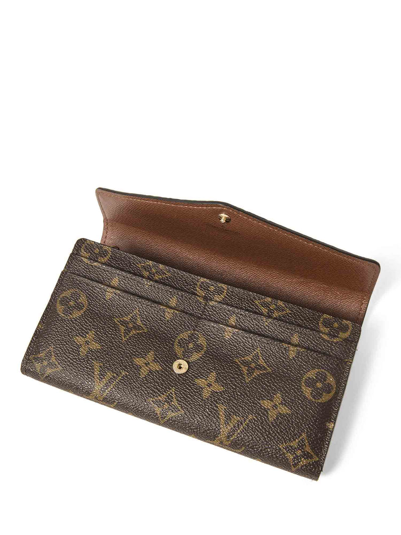 Louis Vuitton Monogram Sarah Flap Wallet Brown-designer resale