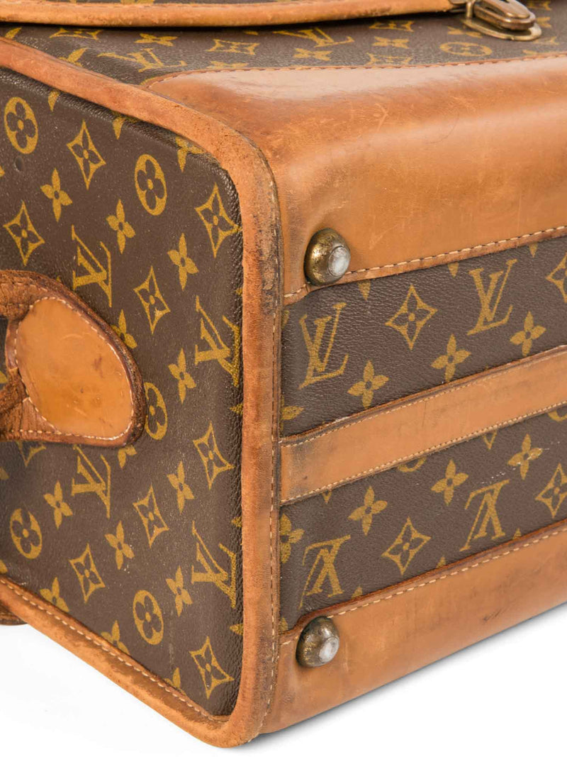 Louis Vuitton Vintage Monogram Travel Trunk Bag Brown-designer resale
