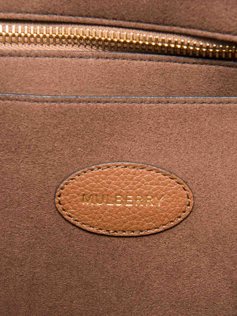 Mulberry Leather Top Handle Bayswater Bag Brown-designer resale