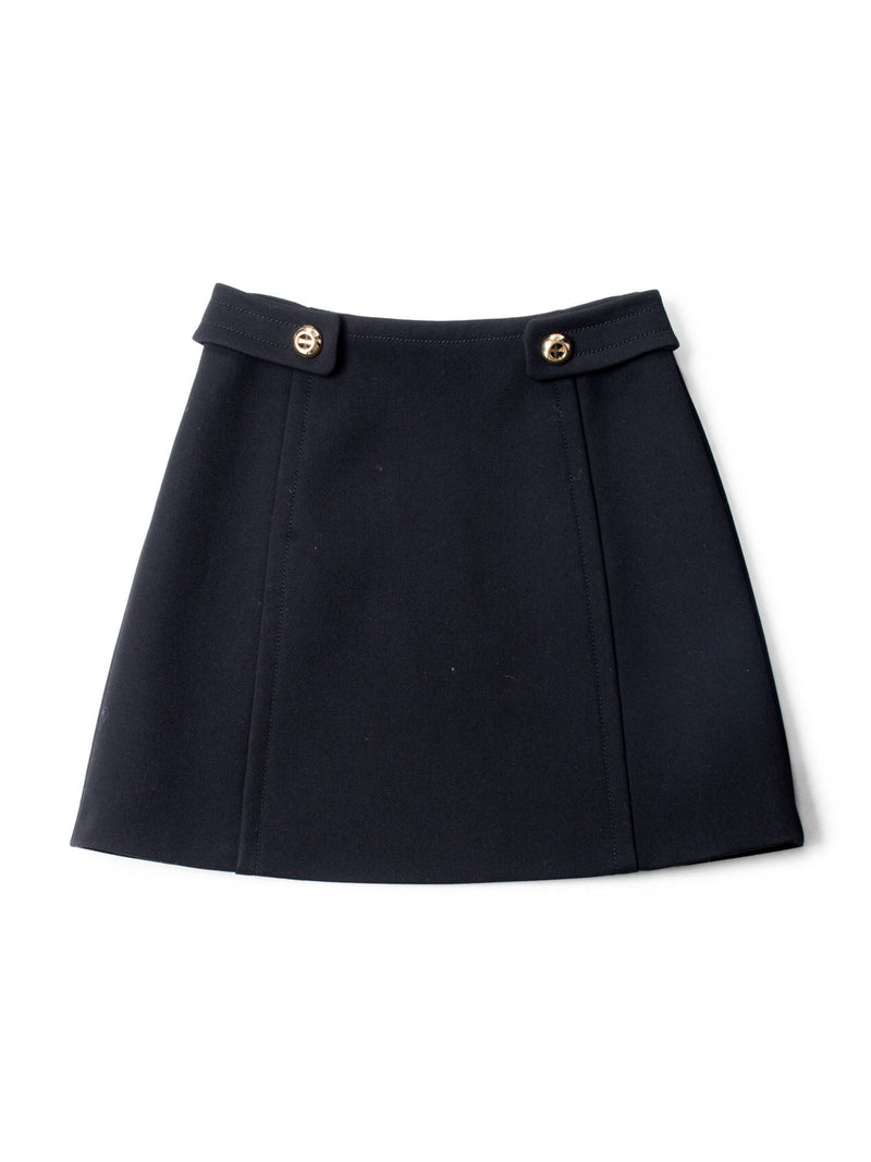 Prada Mini Skirt Black Gold-designer resale