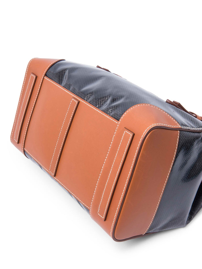 Ralph Lauren Logo Carbon Fiber Limited Edition Ricky Bag Black Brown 33-designer resale