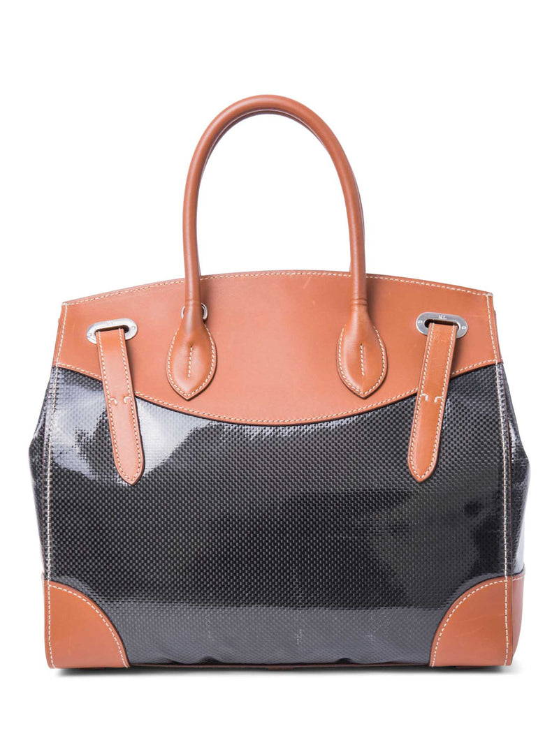 Ralph Lauren Logo Carbon Fiber Limited Edition Ricky Bag Black Brown 33-designer resale