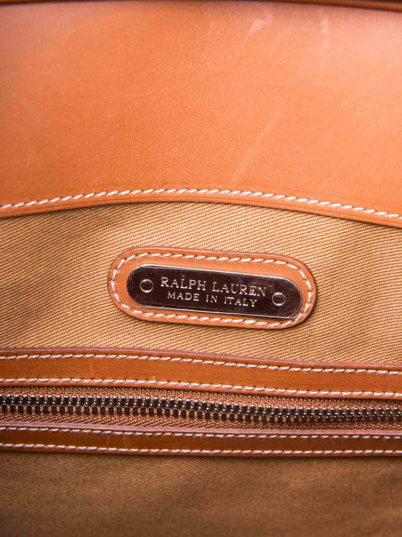 Ralph Lauren Logo Carbon Fiber Limited Edition Ricky Bag Black Brown 33-designer resale