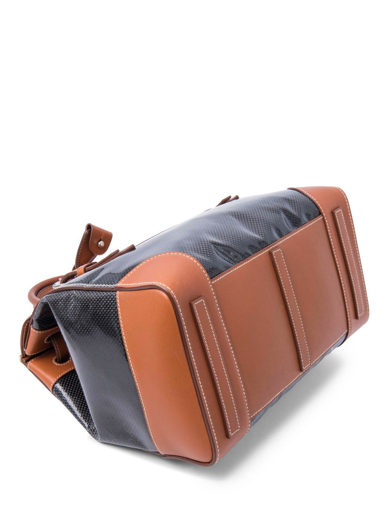 Ralph Lauren Logo Carbon Fiber Limited Edition Ricky Bag Black Brown 33-designer resale