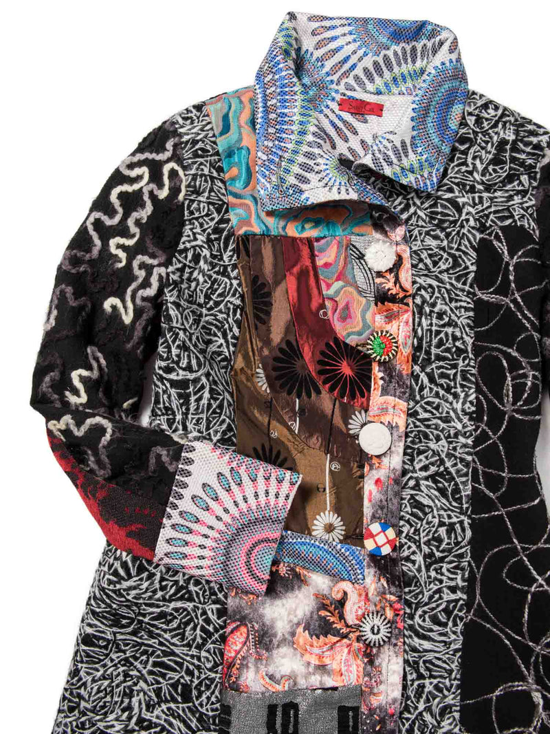 Saint Gil Patchwork Embroidered Jacket Multicolor-designer resale