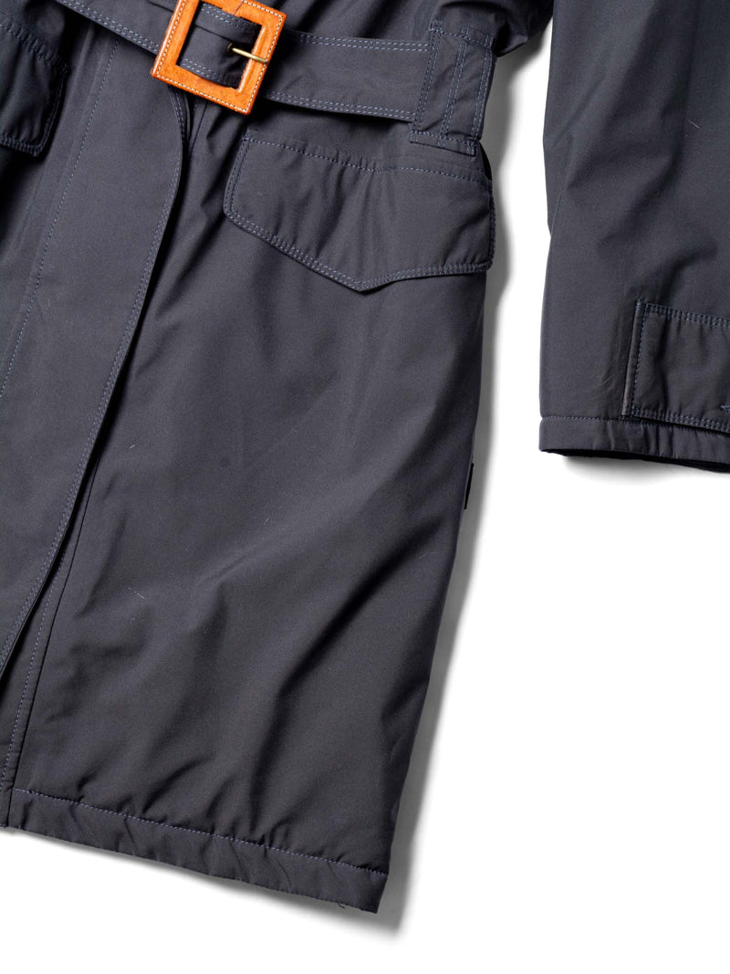 Samas Gore-Tex Sable Parka Belted Coat Grey-designer resale