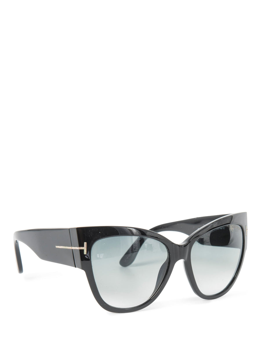 Tom Ford Logo Cat Eye Sunglasses Black