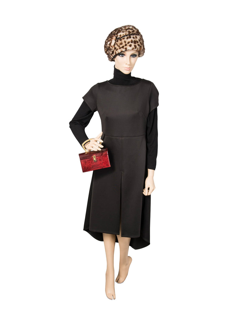 Vintage Lucite Bejeweled Top Handle Bag Burgundy Gold-designer resale