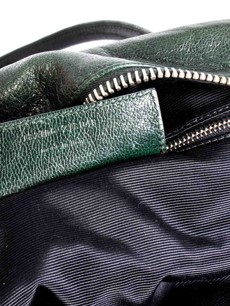 Balenciaga BB Patent Leather Top Handle Bag Green-designer resale