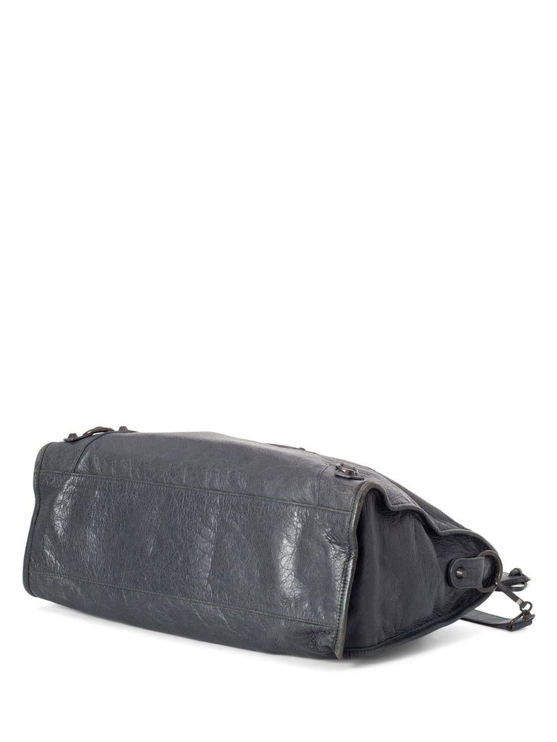 Balenciaga Leather Classic Hardware City Bag Grey-designer resale