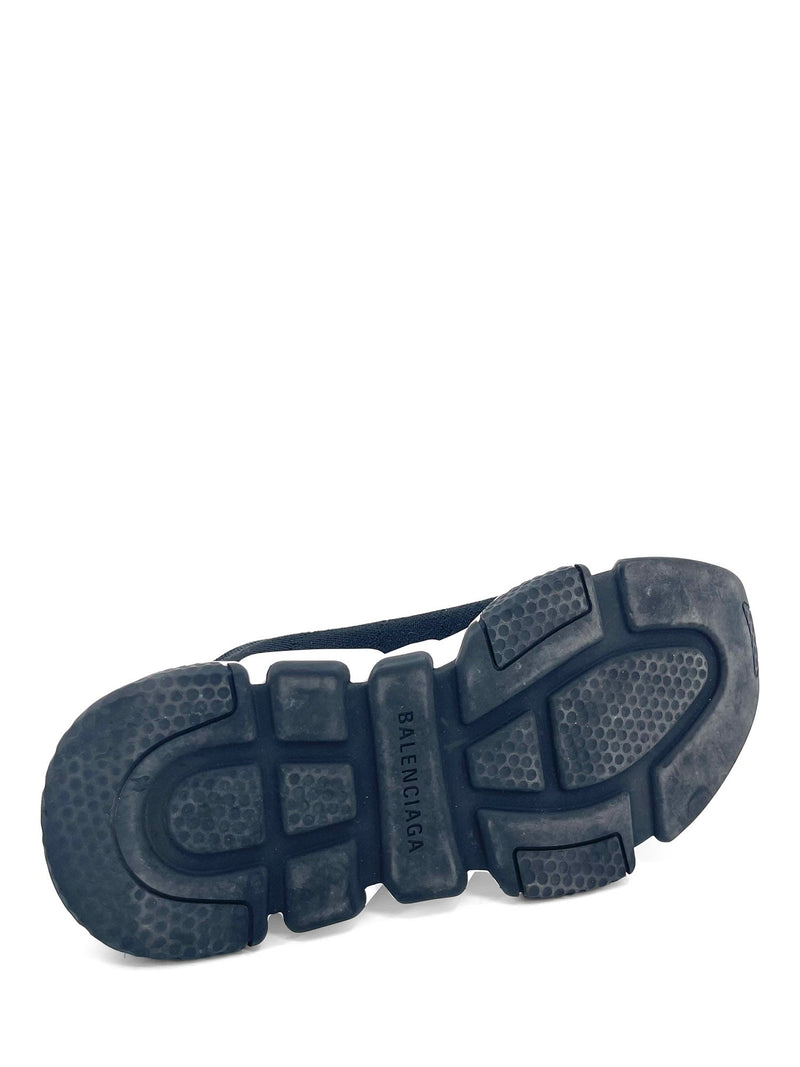 Balenciaga Speed Recycled Knit Sneakers Black White-designer resale