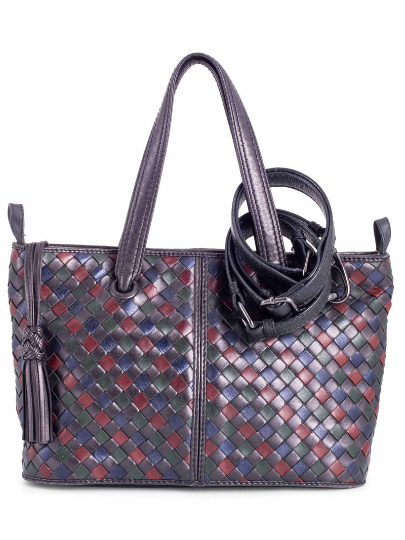 Bottega Veneta Nappa Intrecciato Tassel Messenger Bag Black-designer resale