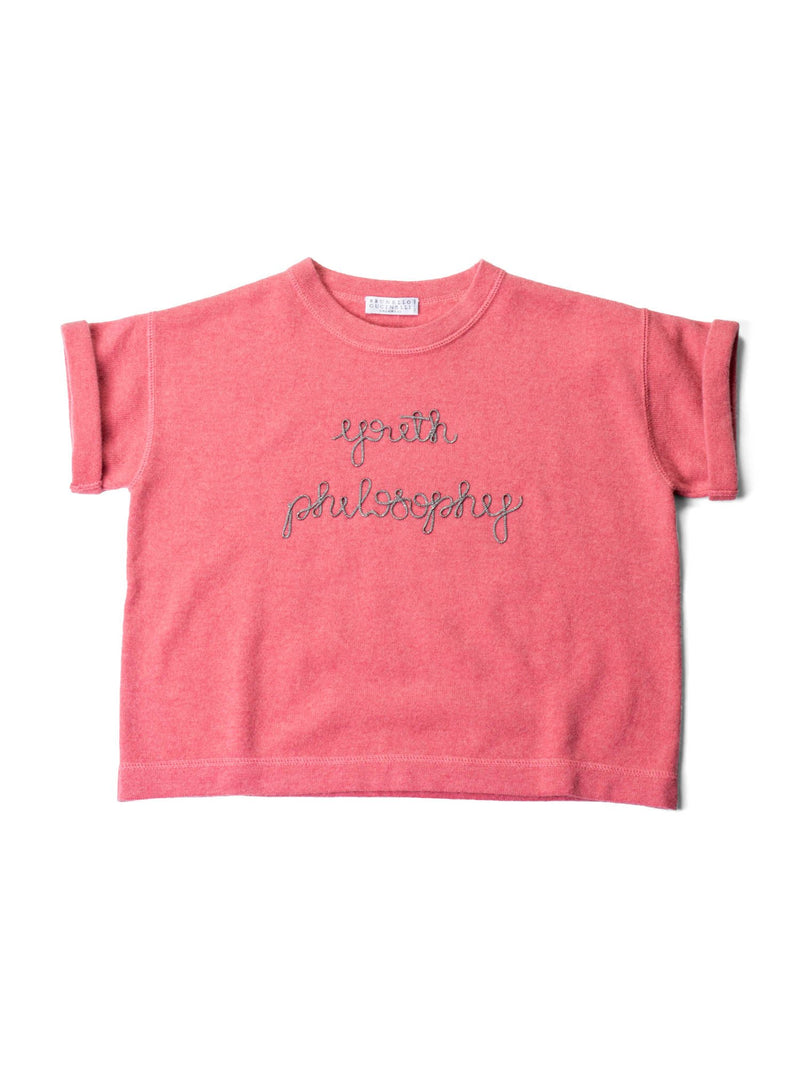 Brunello Cucinelli Cashmere Monili Cropped Sweater Pink-designer resale