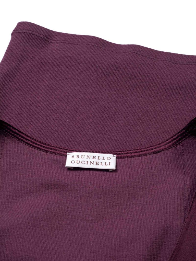 Brunello Cucinelli Cotton Chiffon Top Purple-designer resale