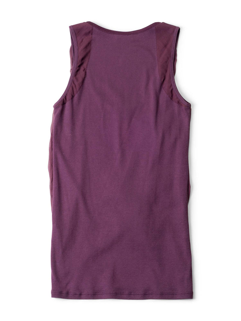 Brunello Cucinelli Cotton Chiffon Top Purple-designer resale