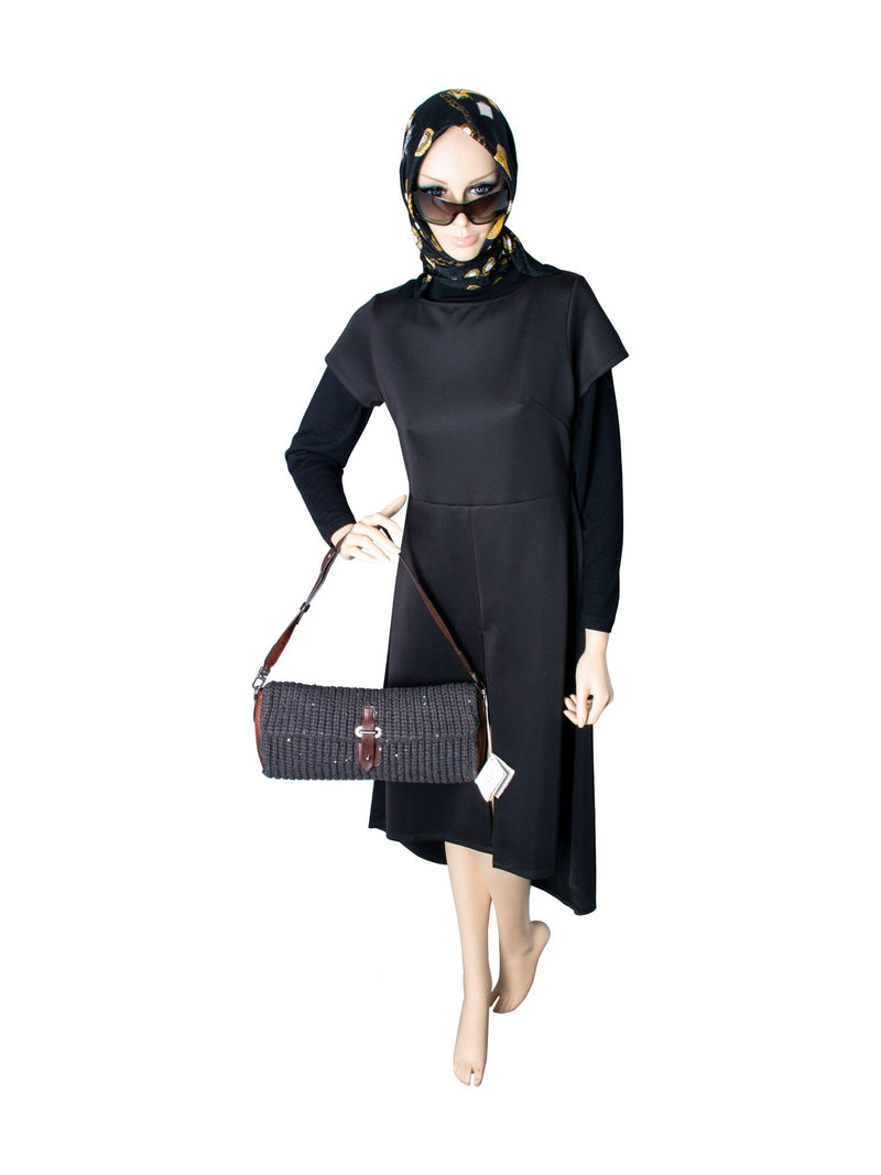 Brunello Cucinelli Knit Sparkles Flap Bag Backpack Grey Brown-designer resale