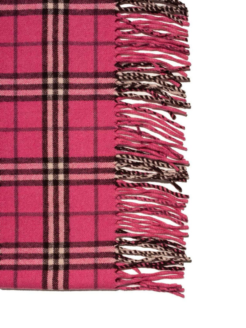 Burberry Cashmere Check Scarf Pink-designer resale