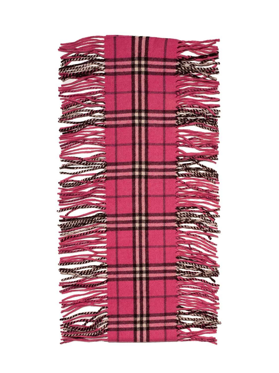 Burberry Cashmere Check Scarf Pink-designer resale