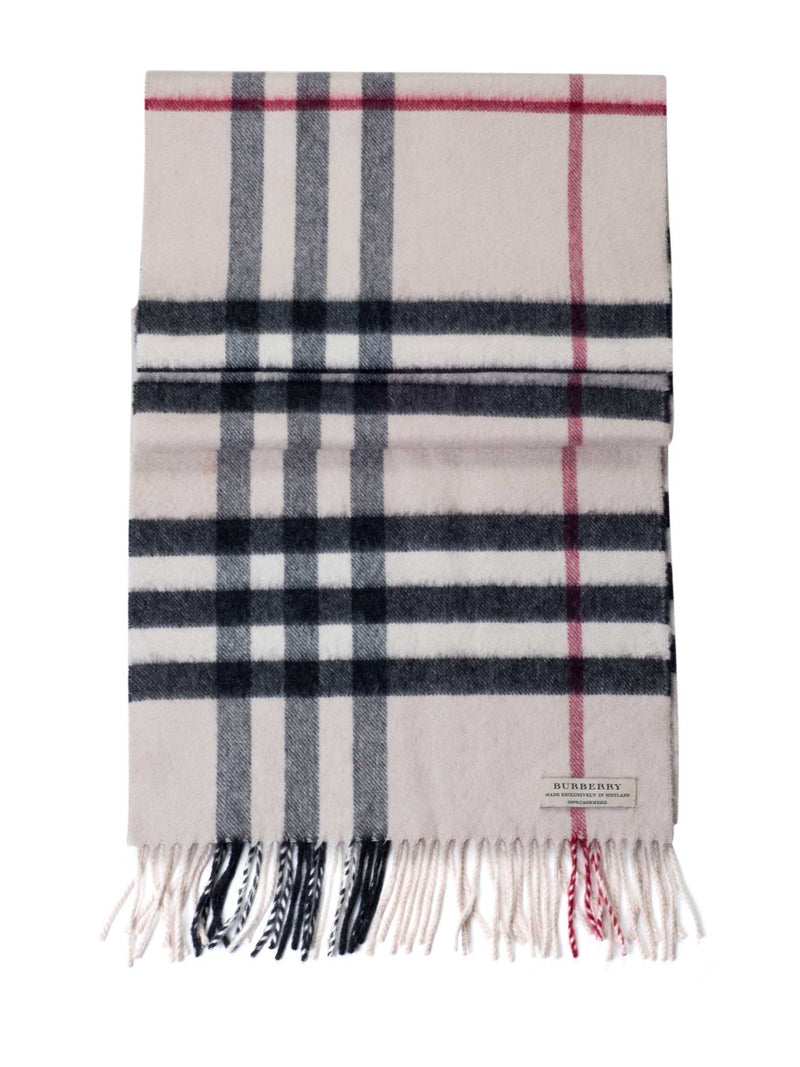 Burberry Cashmere Nova Check Scarf Beige-designer resale