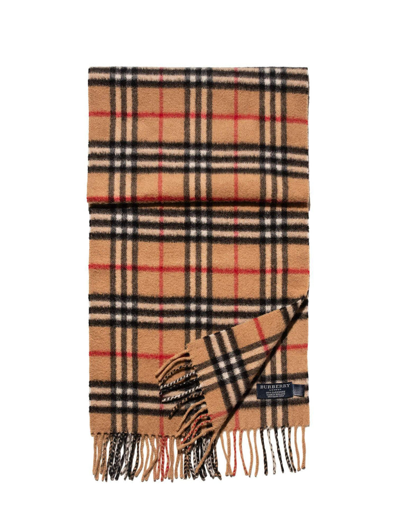 Burberry Cashmere Nova Check Scarf Brown-designer resale