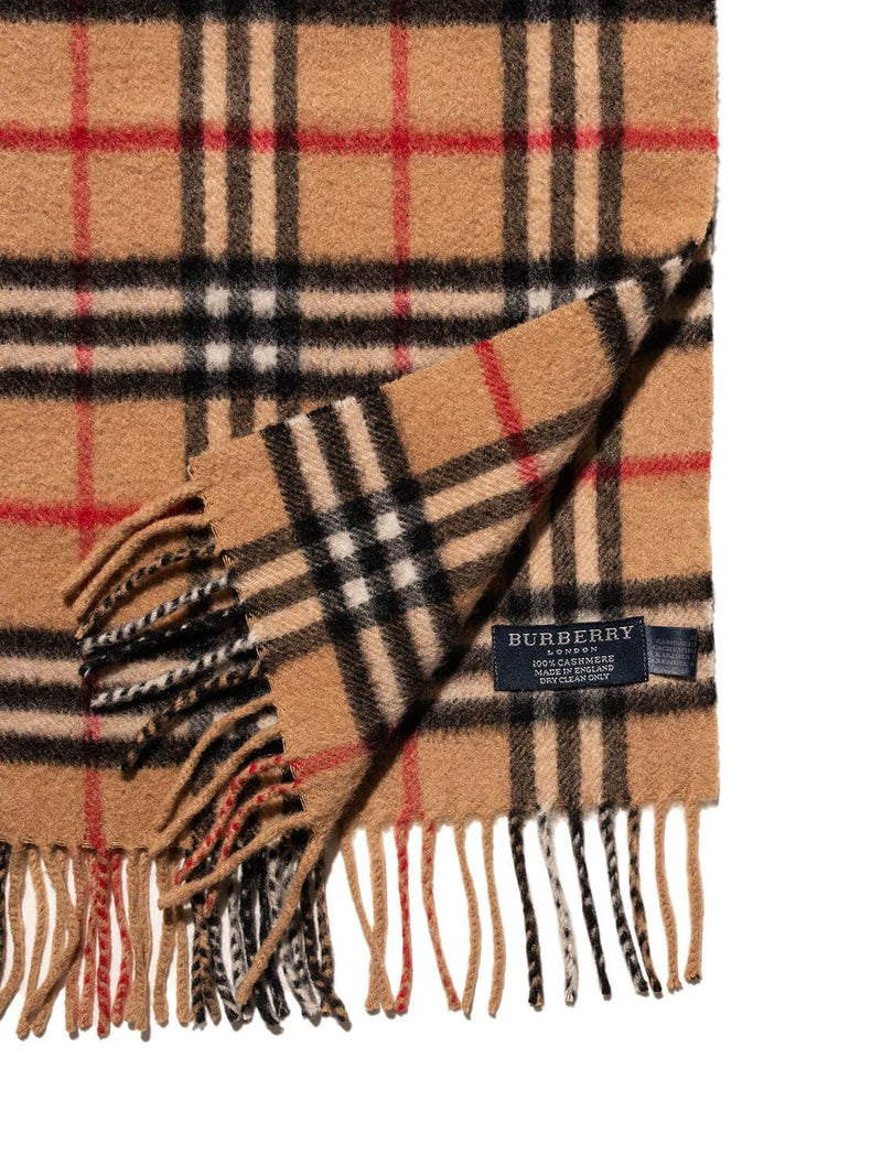 Burberry Cashmere Nova Check Scarf Brown-designer resale