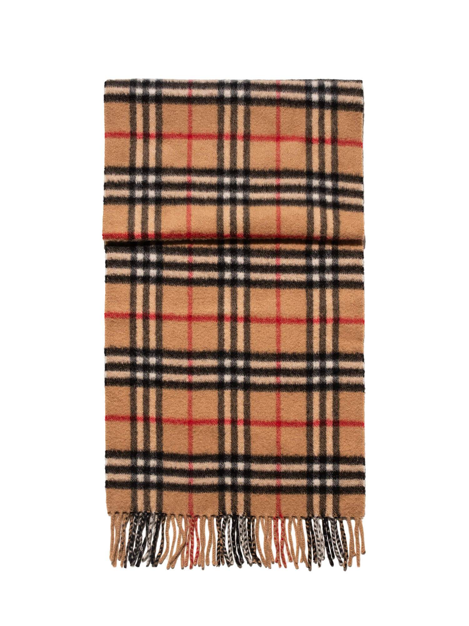 Burberry Cashmere Nova Check Scarf Brown-designer resale